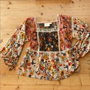 NWOT Anthro Maeve Peasant shirt sz S